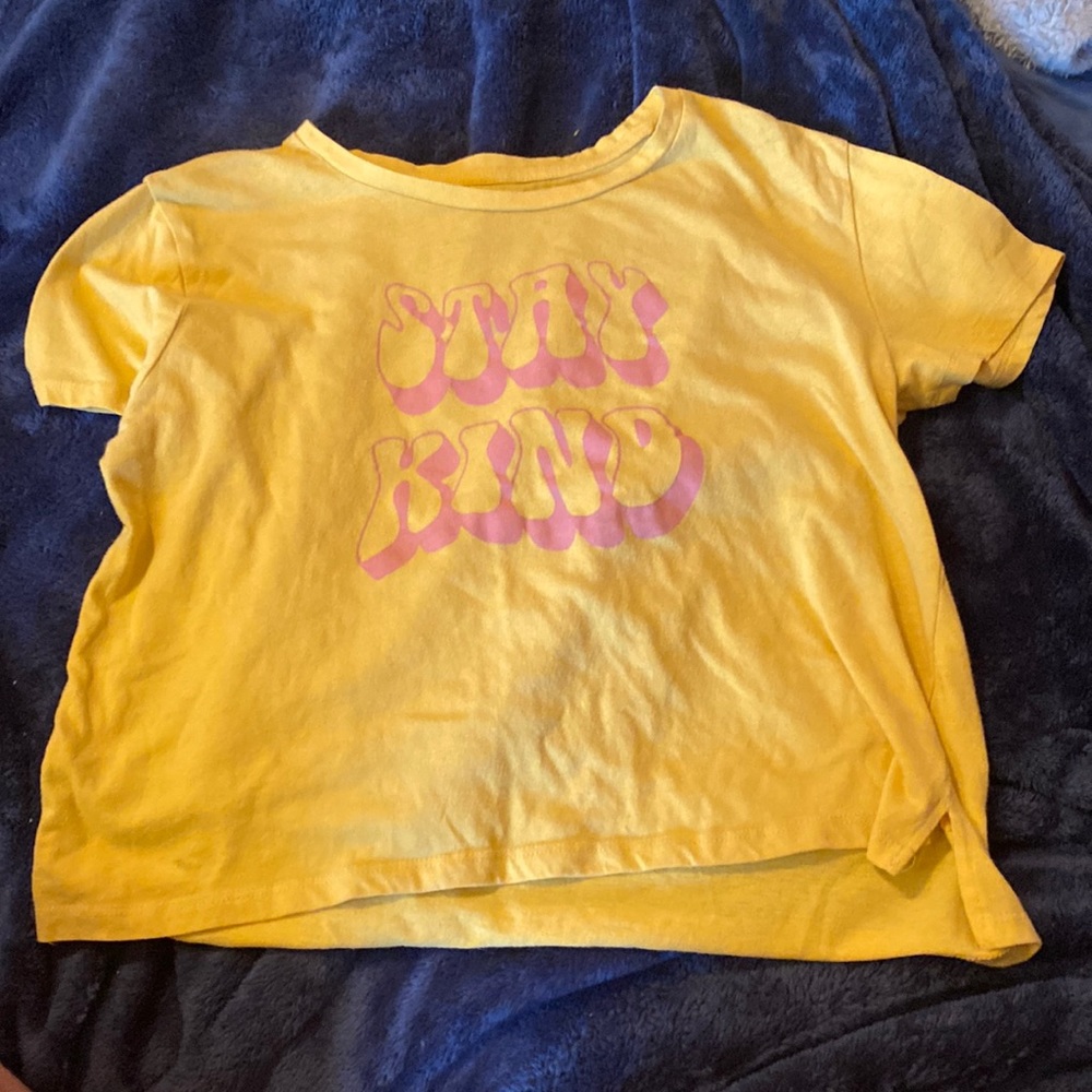 five below stay kind yellow shirt